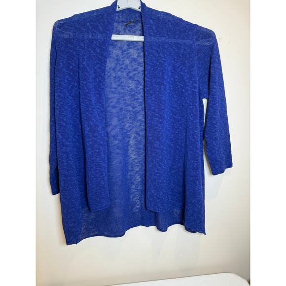 Eileen Fisher Woman Blue Open Knit Cardigan – Plus 2X - Picture 1 of 4